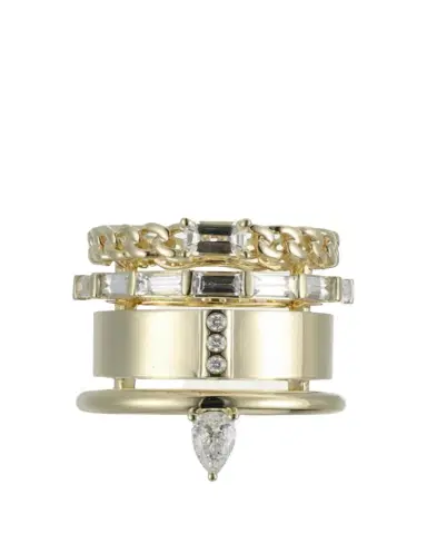 Type Jewelry 14K Yellow Gold Type Stack Ring | Thumbnail 1