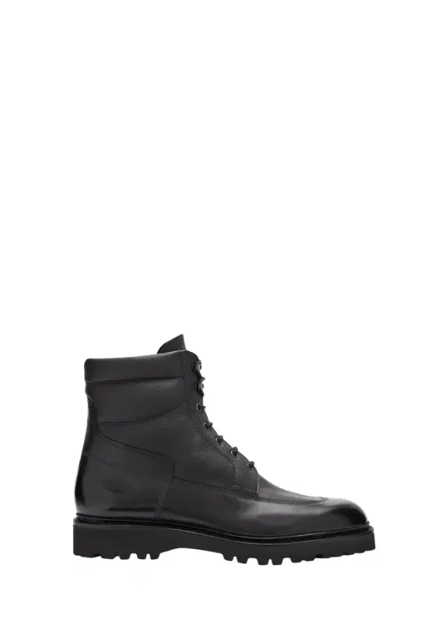 John Lobb Men's Peak Rubber-Sole Leather Lace-Up Boots
