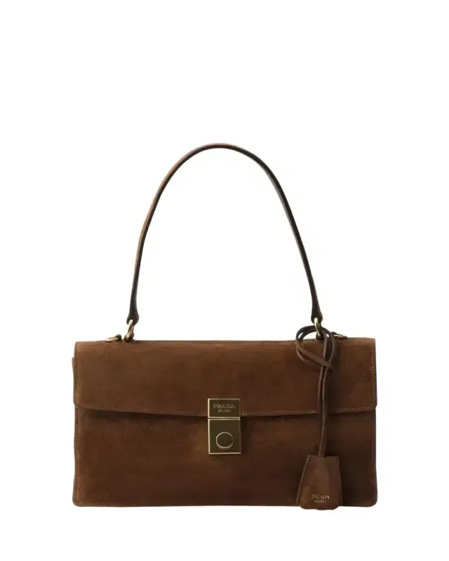 Prada Soft Sound Suede Shoulder Bag