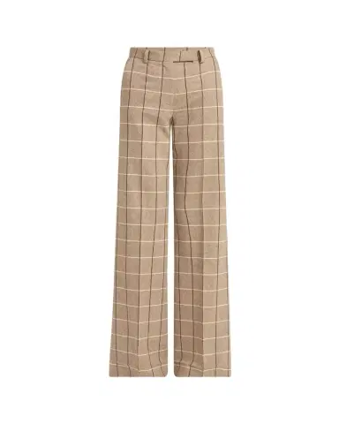 Valentino Garavani Check Wool Wide-Leg Pants | Thumbnail 1 Valentino Garavani Check Wool Wide-Leg Pants | Thumbnail 1