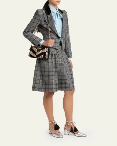 Valentino Garavani Small Patchwork Suede & Python Shoulder Bag | Thumbnail 5