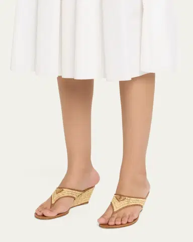 Prada 55mm Triangle Logo Raffia and Leather Thong Sandals | Thumbnail 2 Prada 55mm Triangle Logo Raffia and Leather Thong Sandals | Thumbnail 2