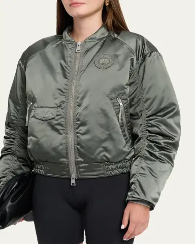 Canada Goose Jade Down Satin Bomber Jacket | Thumbnail 7 Canada Goose Jade Down Satin Bomber Jacket | Thumbnail 7