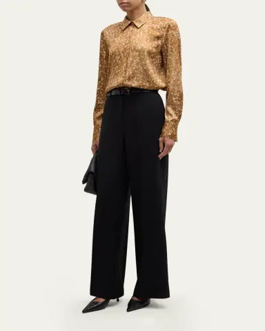 Lafayette 148 New York Thames Wide-Leg Crepe Pants | Thumbnail 2