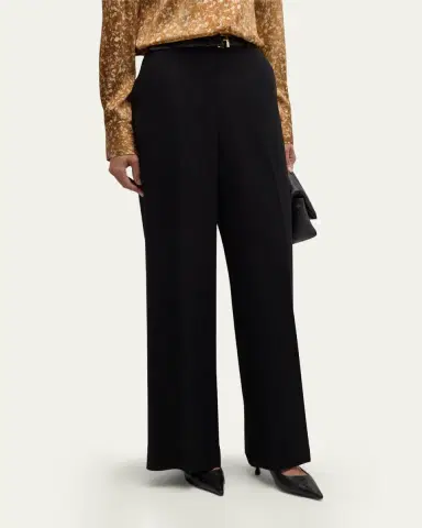 Lafayette 148 New York Thames Wide-Leg Crepe Pants | Thumbnail 4
