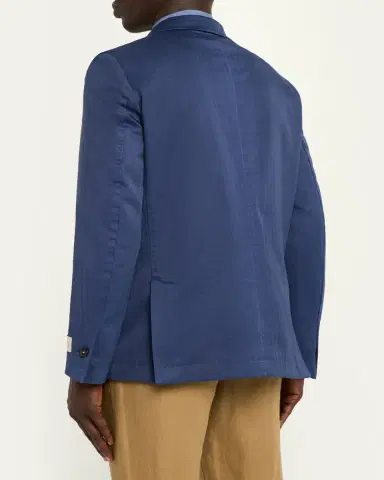 Massimo Alba Men's Wool Micro-Chevron Double-Breasted Blazer | Thumbnail 3