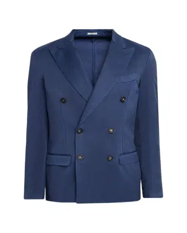 Massimo Alba Men's Wool Micro-Chevron Double-Breasted Blazer | Thumbnail 1