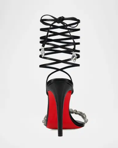 Christian Louboutin 100mm Fanny Jolly Embellished Leather Ankle-Wrap Sandals | Thumbnail 3 Christian Louboutin 100mm Fanny Jolly Embellished Leather Ankle-Wrap Sandals | Thumbnail 3