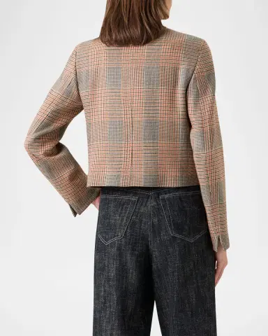 Akris punto Glen Plaid Wool Jacket | Thumbnail 3 Akris punto Glen Plaid Wool Jacket | Thumbnail 3