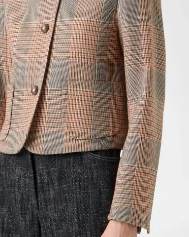 Akris punto Glen Plaid Wool Jacket | Thumbnail 5 Akris punto Glen Plaid Wool Jacket | Thumbnail 5