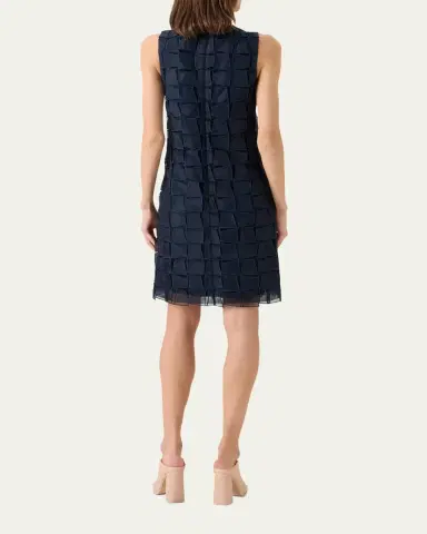 Akris Organza Trapezoid Embroidered Sheath Dress | Thumbnail 3