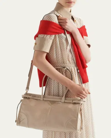 Prada Large Buckle Leather Shoulder Bag | Thumbnail 3 Prada Large Buckle Leather Shoulder Bag | Thumbnail 3