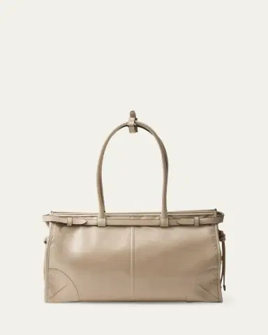 Prada Large Buckle Leather Shoulder Bag | Thumbnail 4 Prada Large Buckle Leather Shoulder Bag | Thumbnail 4