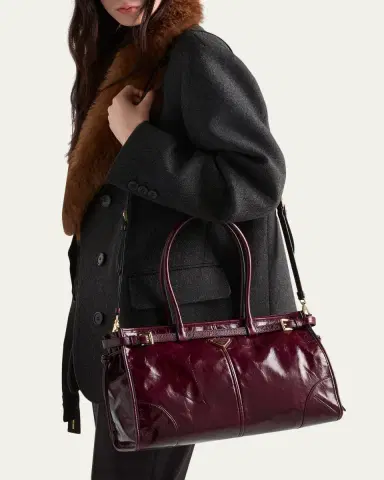 Prada Large Buckle Leather Shoulder Bag | Thumbnail 9 Prada Large Buckle Leather Shoulder Bag | Thumbnail 9