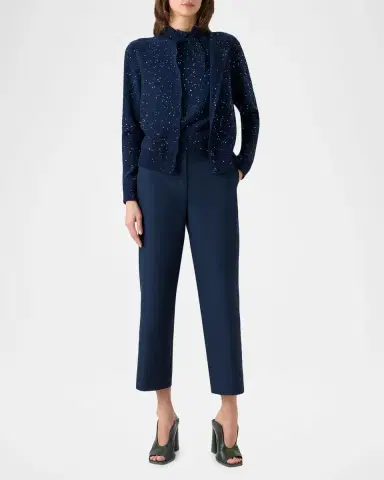 Akris Sequined Wool-Cashmere Knit Cardigan | Thumbnail 2 Akris Sequined Wool-Cashmere Knit Cardigan | Thumbnail 2