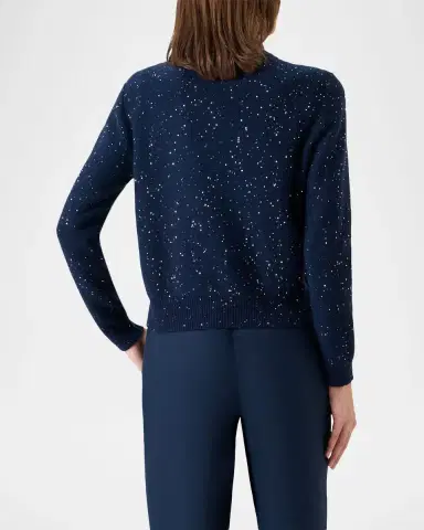 Akris Sequined Wool-Cashmere Knit Cardigan | Thumbnail 3 Akris Sequined Wool-Cashmere Knit Cardigan | Thumbnail 3