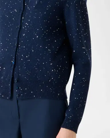 Akris Sequined Wool-Cashmere Knit Cardigan | Thumbnail 5 Akris Sequined Wool-Cashmere Knit Cardigan | Thumbnail 5
