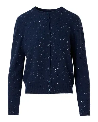 Akris Sequined Wool-Cashmere Knit Cardigan | Thumbnail 1 Akris Sequined Wool-Cashmere Knit Cardigan | Thumbnail 1