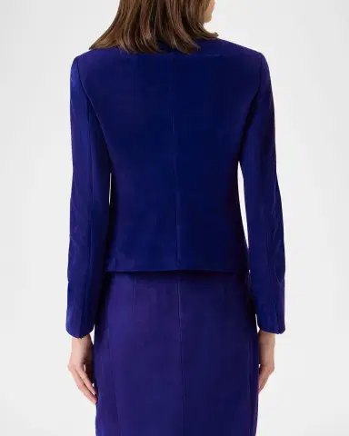 Akris Deva Suede Short Jacket | Thumbnail 3 Akris Deva Suede Short Jacket | Thumbnail 3