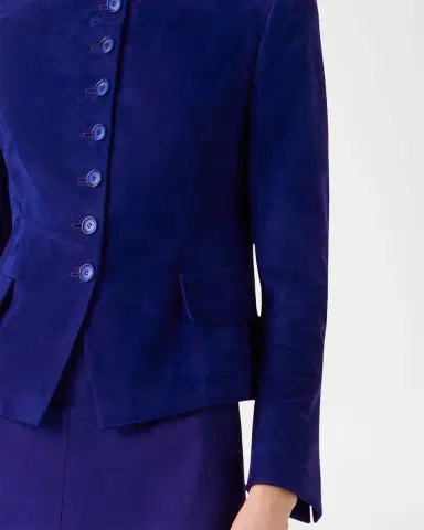 Akris Deva Suede Short Jacket | Thumbnail 5 Akris Deva Suede Short Jacket | Thumbnail 5