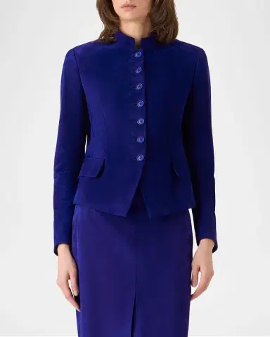 Akris Deva Suede Short Jacket | Thumbnail 6 Akris Deva Suede Short Jacket | Thumbnail 6