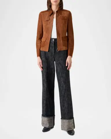 Akris punto Suede Slim Zip Jacket | Thumbnail 2