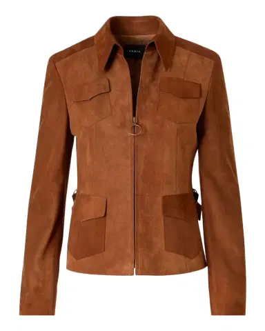 Akris punto Suede Slim Zip Jacket | Thumbnail 1