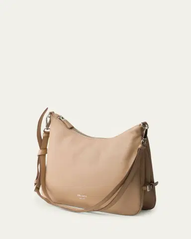 Prada Fold Large Leather Shoulder Bag | Thumbnail 5 Prada Fold Large Leather Shoulder Bag | Thumbnail 5