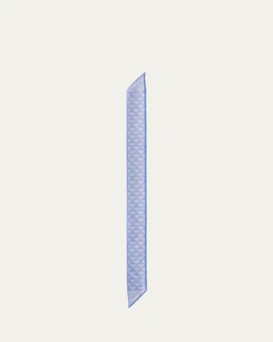 Prada Triangle-Print Silk Twill Skinny Scarf | Thumbnail 3 Prada Triangle-Print Silk Twill Skinny Scarf | Thumbnail 3