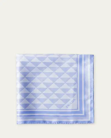 Prada Triangle-Print Silk Scarf | Thumbnail 4 Prada Triangle-Print Silk Scarf | Thumbnail 4