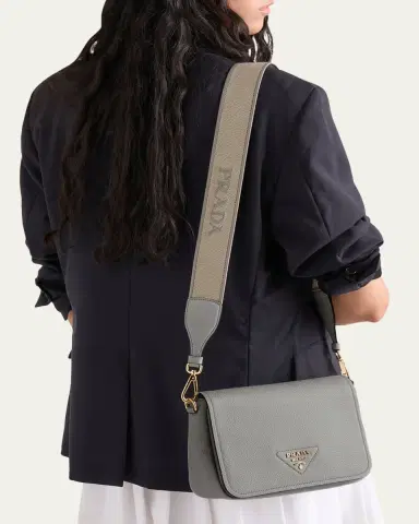 Prada Daino Flap Soft Leather Crossbody Bag | Thumbnail 2 Prada Daino Flap Soft Leather Crossbody Bag | Thumbnail 2
