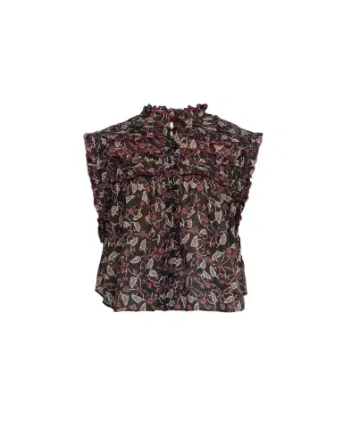 Etoile Isabel Marant Dersia Floral Ruffled Cotton Button-Front Top | Thumbnail 1 Etoile Isabel Marant Dersia Floral Ruffled Cotton Button-Front Top | Thumbnail 1