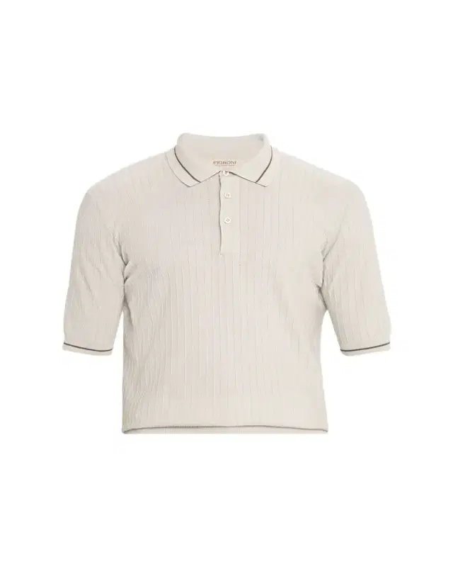 Men's Textural Cotton-Cashmere Polo Shirt