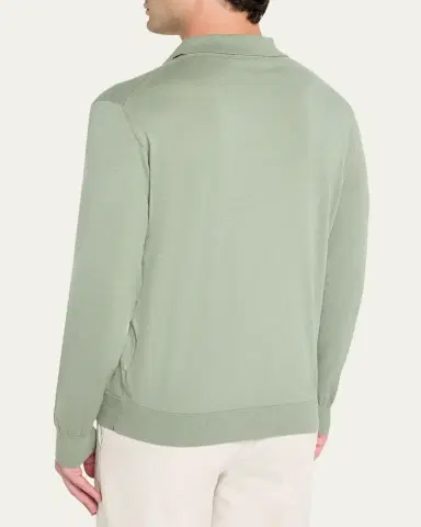 Fioroni Men's Cotton-Cashmere Polo Shirt | Thumbnail 3 Fioroni Men's Cotton-Cashmere Polo Shirt | Thumbnail 3