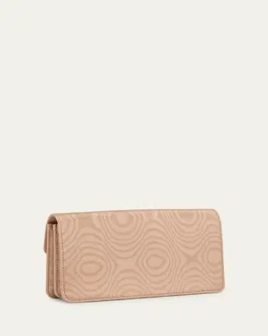 Valentino Garavani Crystal VLogo Moire Clutch Bag | Thumbnail 2