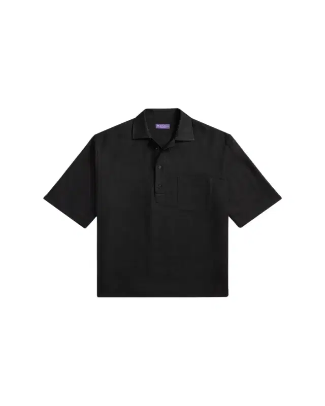 Men's Linen and Silk Relaxed Basketweave Polo Shirt