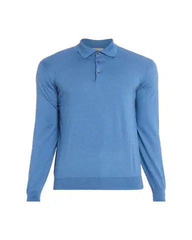 Fioroni Men's Cotton-Cashmere Polo Shirt | Thumbnail 1 Fioroni Men's Cotton-Cashmere Polo Shirt | Thumbnail 1