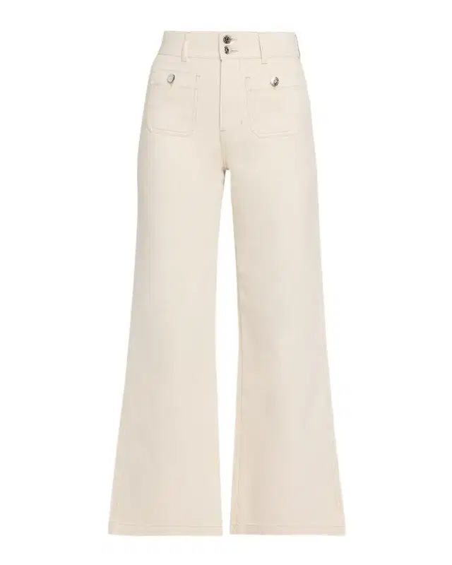 Veronica Beard Taylor High-Rise Wide-Leg Jeans