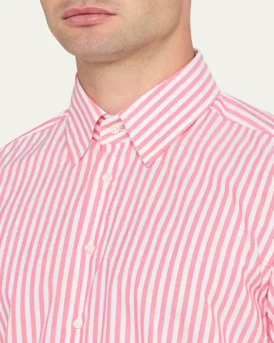 Bergdorf Goodman Men's Striped Cotton Button-Down Shirt | Thumbnail 5 Bergdorf Goodman Men's Striped Cotton Button-Down Shirt | Thumbnail 5