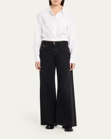 R13 Cropped Long-Sleeve Boxy Shirt | Thumbnail 2 R13 Cropped Long-Sleeve Boxy Shirt | Thumbnail 2