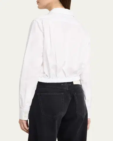 R13 Cropped Long-Sleeve Boxy Shirt | Thumbnail 3 R13 Cropped Long-Sleeve Boxy Shirt | Thumbnail 3