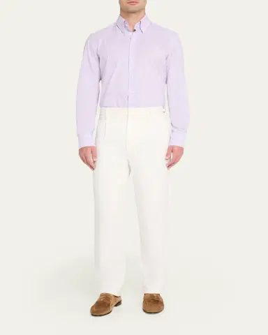 Bergdorf Goodman Men's Micro Check Cotton Shirt | Thumbnail 2 Bergdorf Goodman Men's Micro Check Cotton Shirt | Thumbnail 2