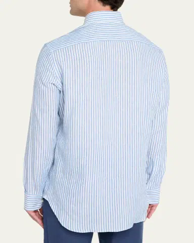 Bergdorf Goodman Men's Striped Cotton Button-Down Shirt | Thumbnail 3