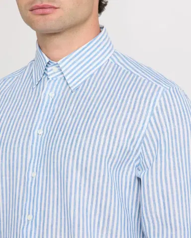 Bergdorf Goodman Men's Striped Cotton Button-Down Shirt | Thumbnail 5