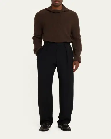 Prada Men's Anitqued Leather Penny Loafers | Thumbnail 3