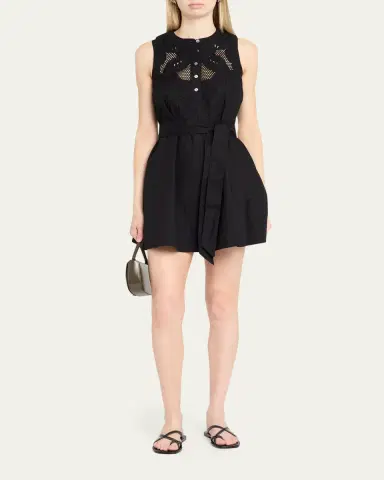 Veronica Beard Haleem Eyelet Poplin Mini Dress | Thumbnail 2 Veronica Beard Haleem Eyelet Poplin Mini Dress | Thumbnail 2