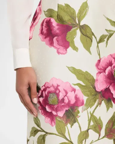 Carolina Herrera Floral Jacquard Midi Pencil Skirt | Thumbnail 4 Carolina Herrera Floral Jacquard Midi Pencil Skirt | Thumbnail 4