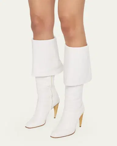 Alexander McQueen 105mm Horn Leather Knee-High Boots | Thumbnail 2