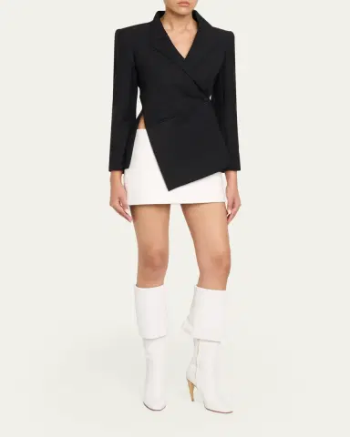 Alexander McQueen 105mm Horn Leather Knee-High Boots | Thumbnail 3