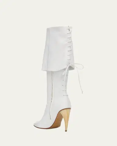 Alexander McQueen 105mm Horn Leather Knee-High Boots | Thumbnail 4